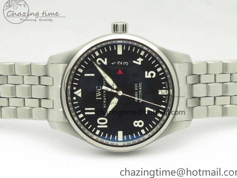 MIROTIME 0117 Mark XVII IW326504 MKS 1:1 Best Edition Black Dial On SS Bracelet MIYOTA 9015 V Durable 7210